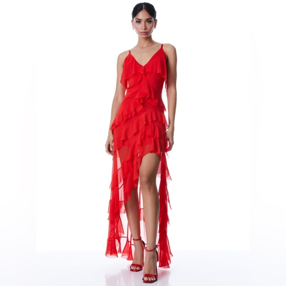 Alice + Olivia Laverne Red Dress